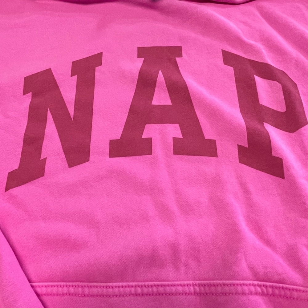 Gap Adult VintageSoft NAP Logo Hoodie Garment Dyed Sugar Plum Neon Size XL NWT